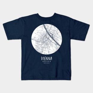 Vienna, Austria City Map - Full Moon Kids T-Shirt